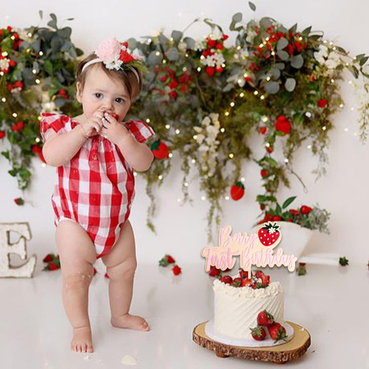 Berry First Birthday Cake Topper