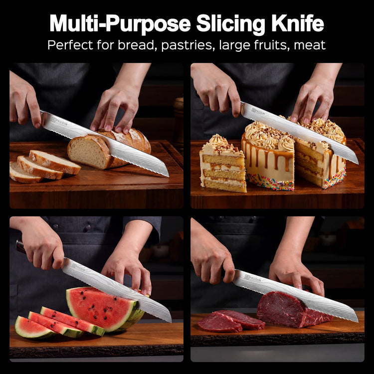 Bread Knife 10 inch Serrated Knife