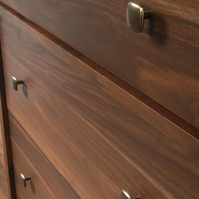 Sauder River Ranch 4-Drawer Dresser Chest, Grand Walnut Finish