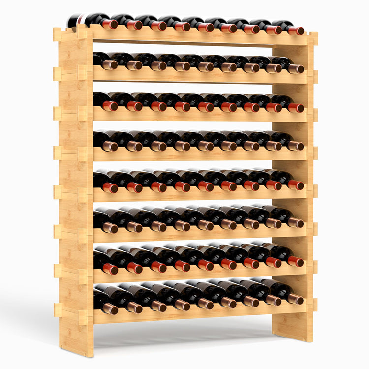 Bamboo Stackable Wine Rack (72 Count)
