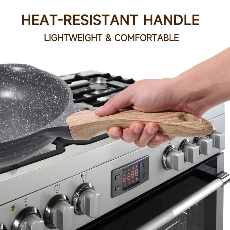 8 & 10 Inch Nonstick Frying Pan Sets for Cooking Dual Spouts Skillet (2 Count)