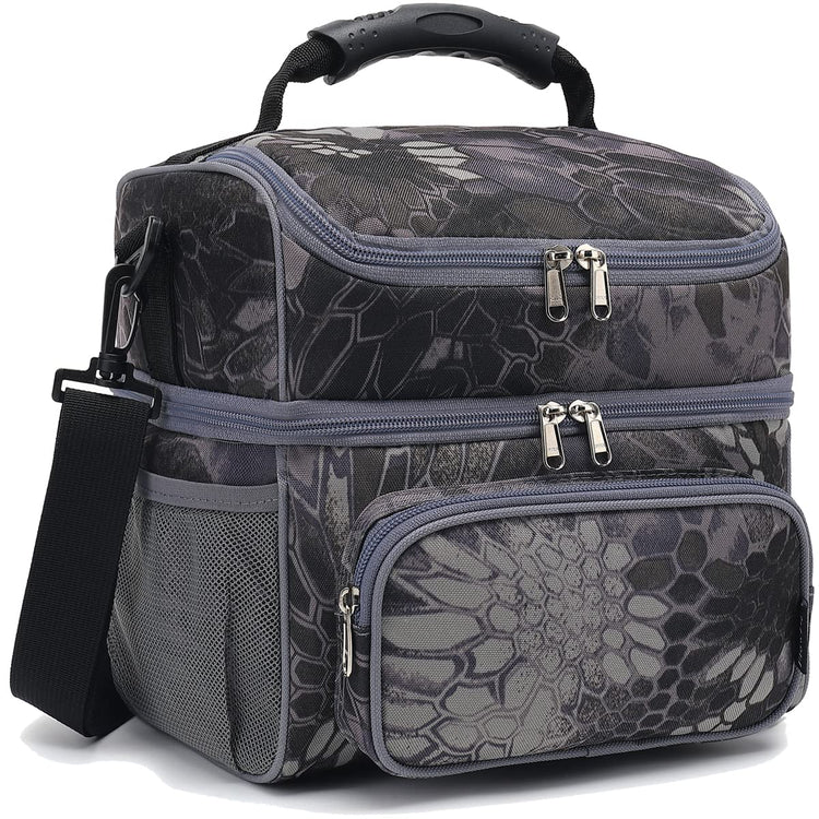 Double Layer Cooler Insulated Lunch Bag Adult Lunch Box Large Tote Bag for Men (2 Count)