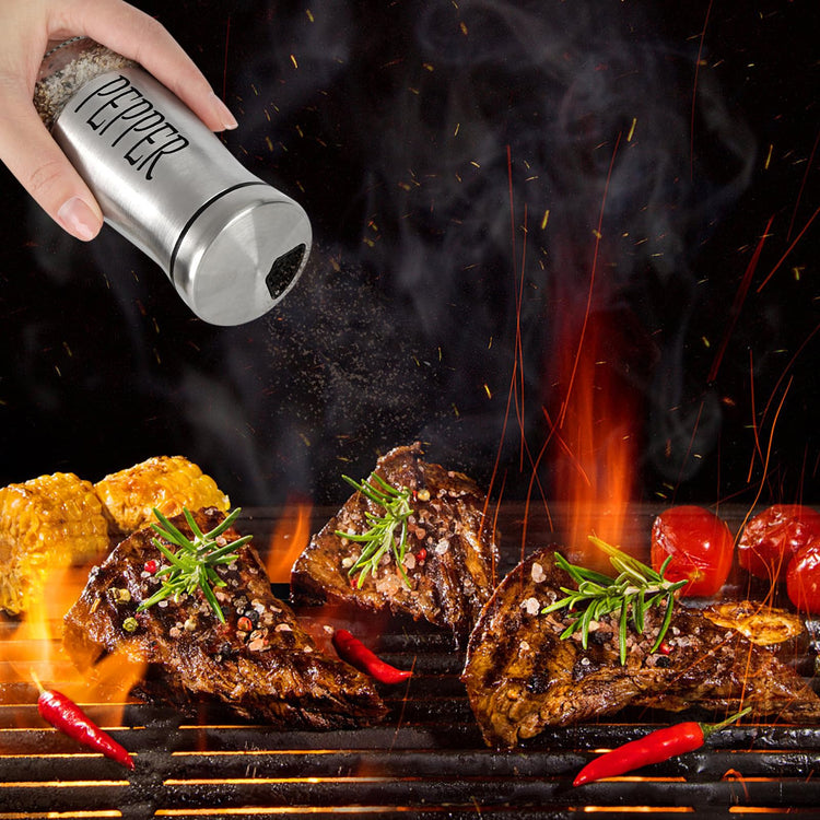 Salt and Pepper Shakers with Adjustable Pour Hole (2 Count)