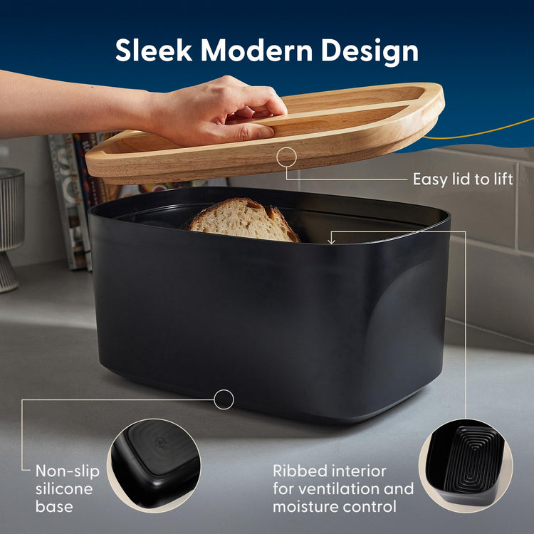 Sonder LA Union Bread Box with Wood Lid