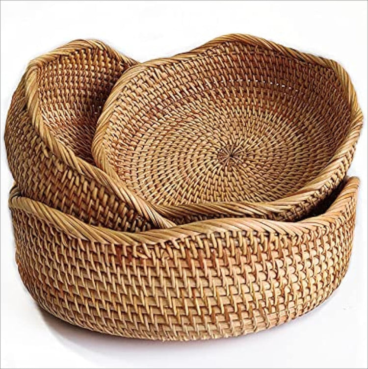Rattan Bread Basket (3 Count)