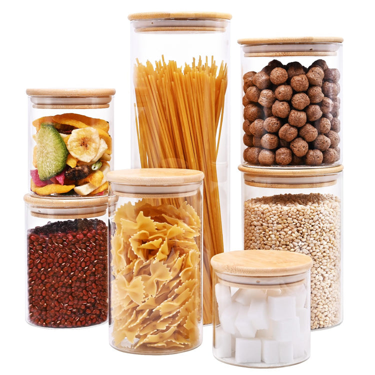 Glass Food Storage Jars (7 Count)