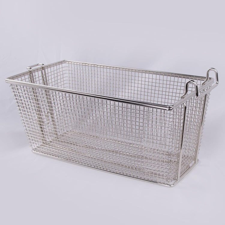 CLIVIA Deep Fryer Basket Only, 4 Pack Commercial Fry Baskets with Handle and Front Hooks, 13¼" x 6½" x 6" Frying Basket for Natural Gas Liquid Propane Deep Fryer