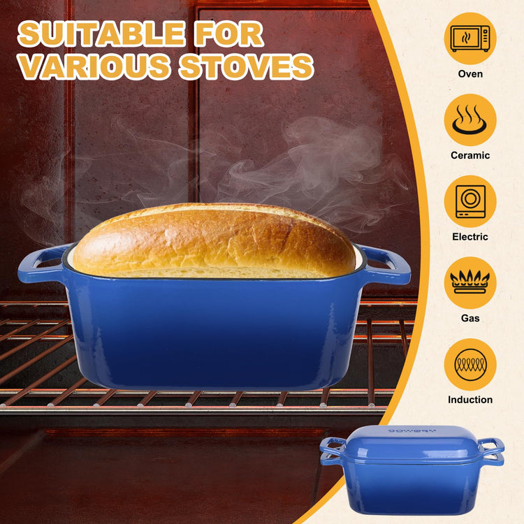 Enameled Dutch Oven for Sourdough Bread Baking