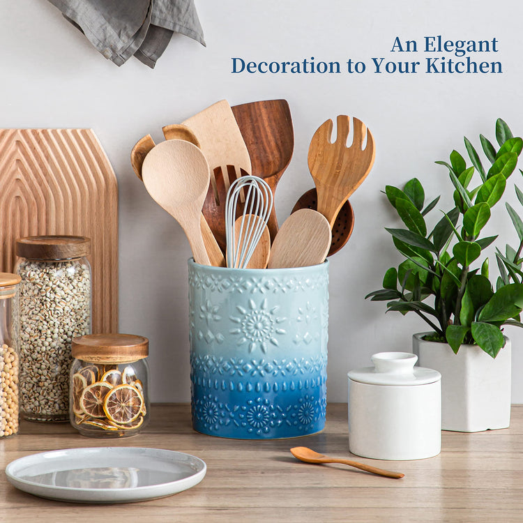 7.2" Extra Large Ceramic Utensil Holder