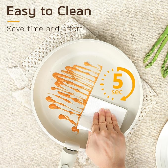 GiPP Ceramic Pots and Pans Set Non Stick, Nonstick Detachable Handle Cookware Sets, Healthy Non Toxic PFAS PFOA & PTFE Free, Dishwasher &Oven Safe, Induction Kitchen Pot and Pan