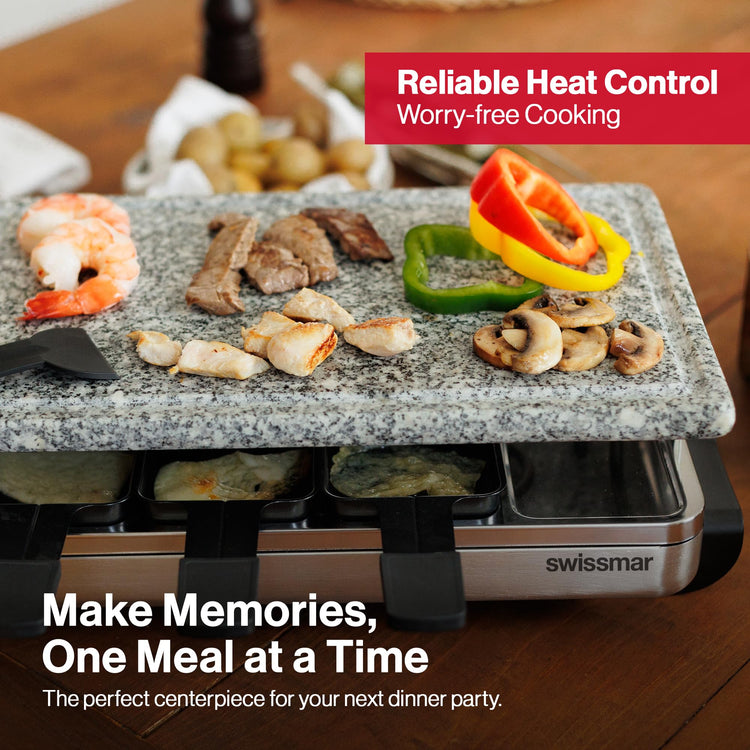 Stelvio Raclette Party Grill with Granite Stone Non