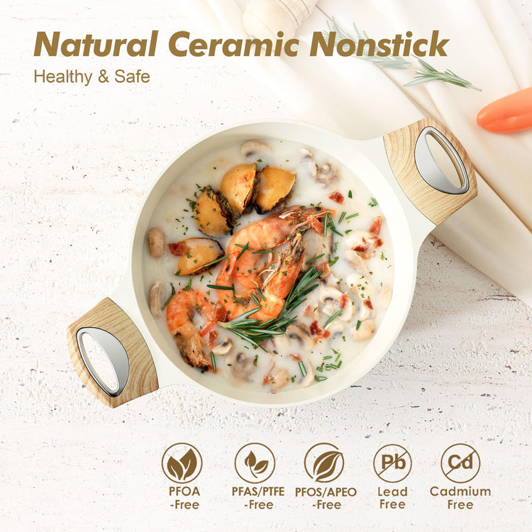 Ceramic Nonstick Stock Pot with Lid