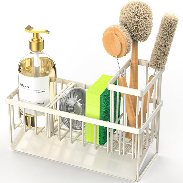 Off White Sponge Holder for Kitchen Sink
