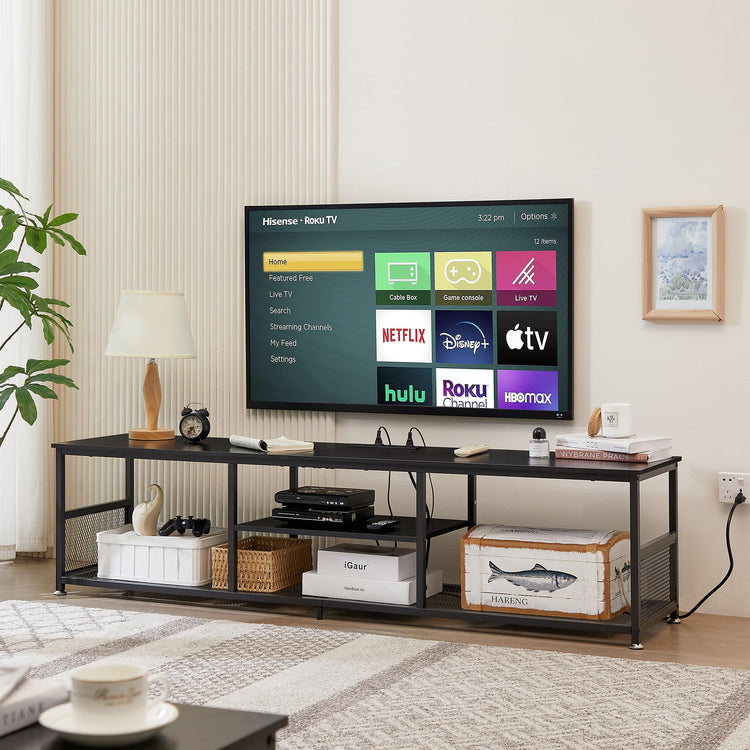 TV Stand with Power Outlets for Televisions up to 80Inch