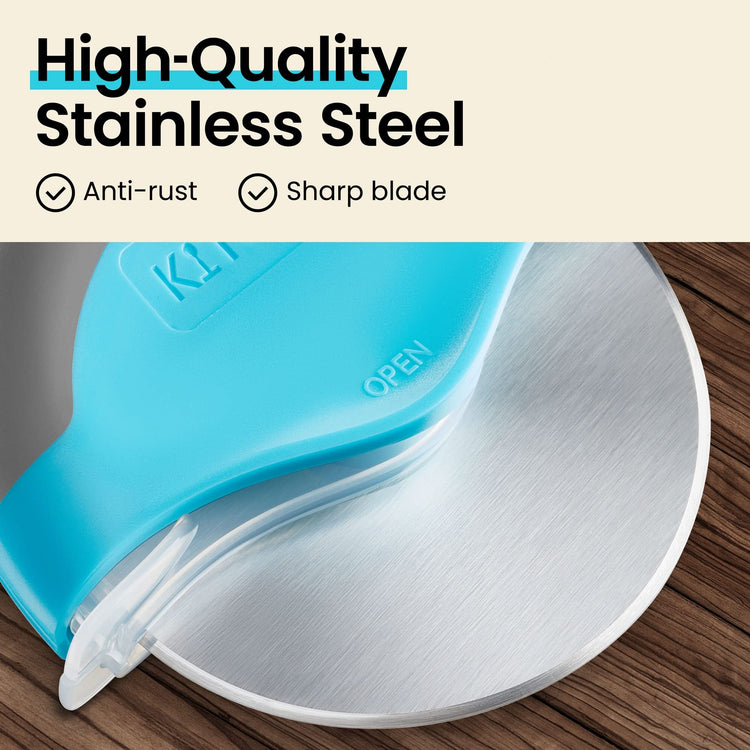 Pizza Cutter Wheel with Protective Blade Cover