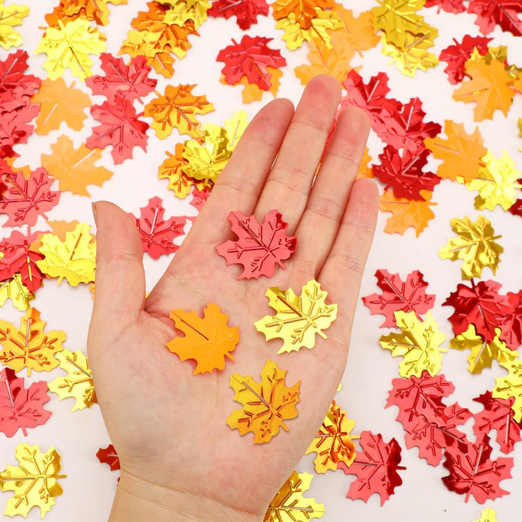 Fall Maple Leaf Confetti Autumn Colors Party Decorations