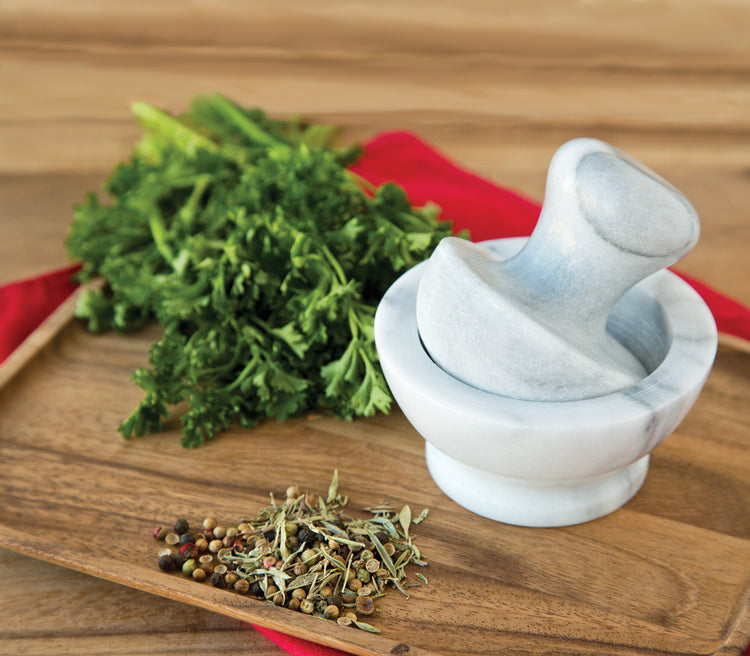 Marble Mortar and Pestle Set