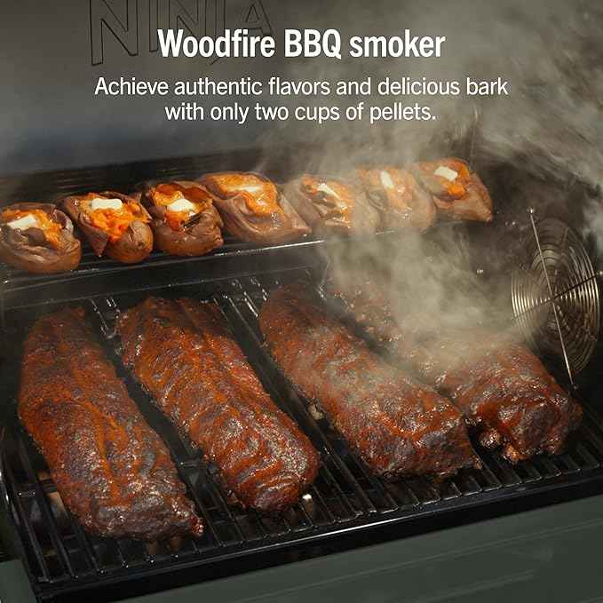 Ninja FlexFlame Grill and Smoker | Electric and Propane Grill, Roaster, BBQ Grill | 5-in-1 Cooking System | 3 Burner | Digital Control | Outdoor Cooking, Griddle, Pizza Maker | Green | PG301GN