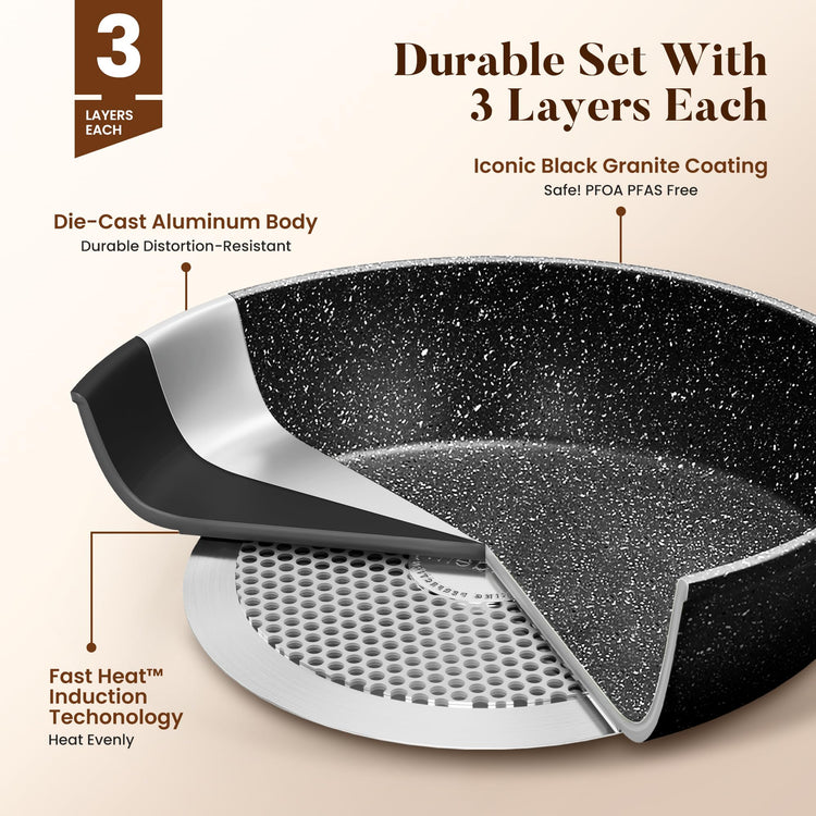 17Pcs Pots and Pans Set