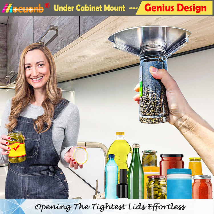 Under Cabinet Jar Opener for Seniors Lid Cap Opener for Weak Hands