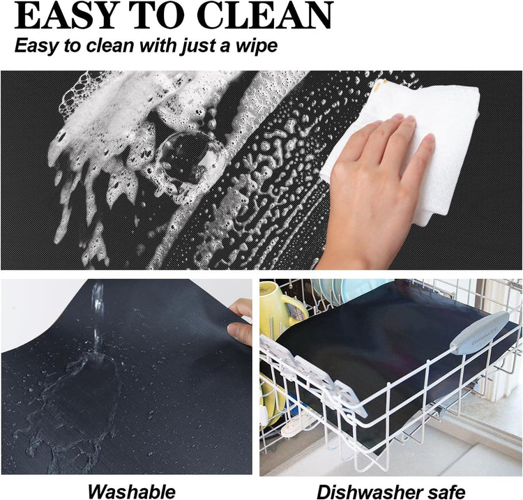 UBeesize 75 Inch Roll Reusable Oven Liners for Bottom of Oven,Thick Heavy Duty Non Stick Teflon Oven Mats Cut to Custom Fit Electric, Gas, Toaster,Convection, Microwave Ovens and Grills