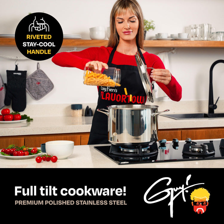 8 Quart Stainless Steel Stock Pot with Glass Lid