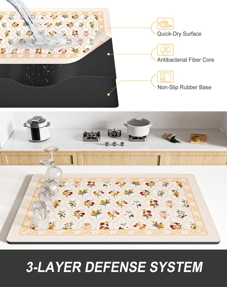 Dish Drying Mat for Kitchen Counter