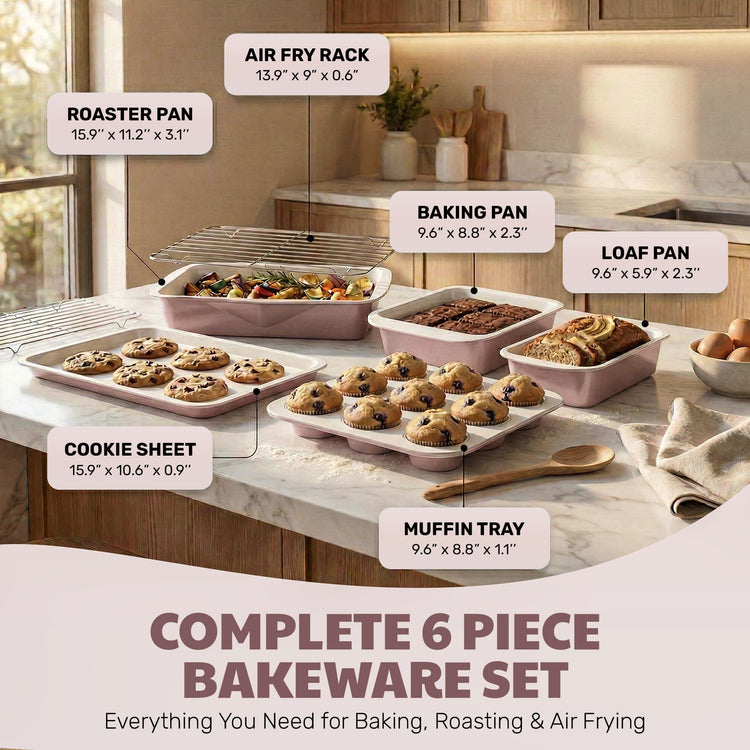 6 Pc Stackable Baking Pans Set (6 Count)