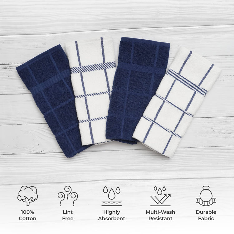 100% Cotton Terry Dish Towels (4 Count)