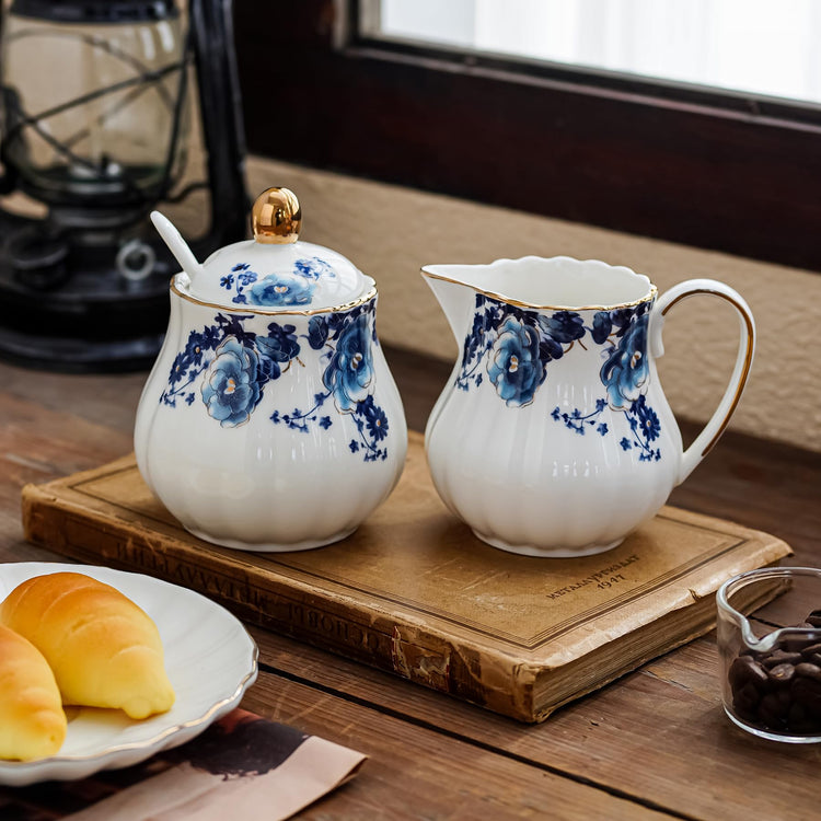 Ceramic Sugar and Creamer Set