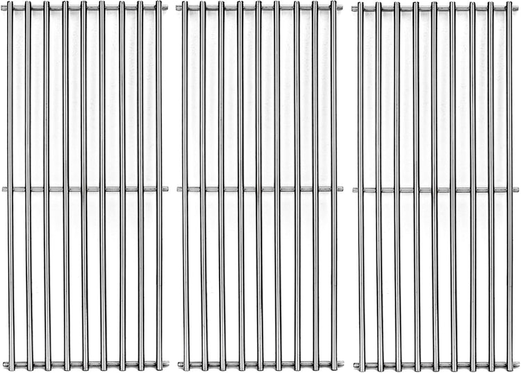 S6505A (3-Pack) 19 3/4" Stainless Steel Cooking Grid Grates Replacement for Chargriller 3001, 3008, 3030, 4000, 5050, 5252,King Griller 3008 5252 Set of 3