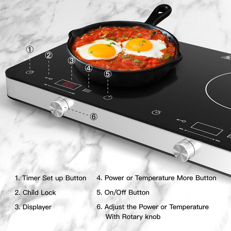 Double Induction Cooktop Burner