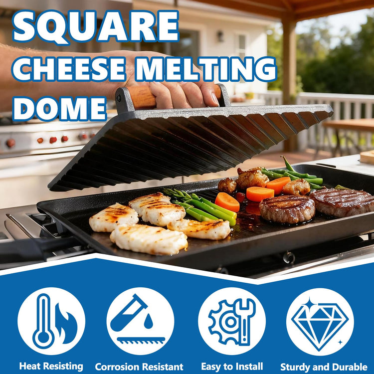 Square Cast Iron Burger Press Smash Griddle Cooking Weight for Blackstone