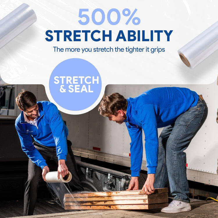 4 Pack of 18" Plastic Stretch Film Wrap (1200 Foot)