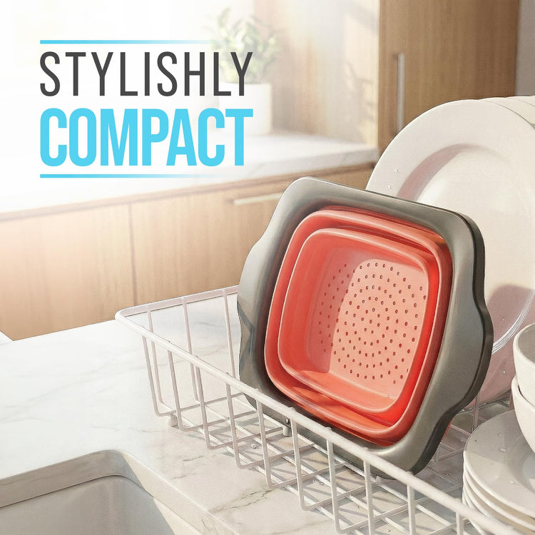 Coral XL Collapsible Silicone Over Sink Colander
