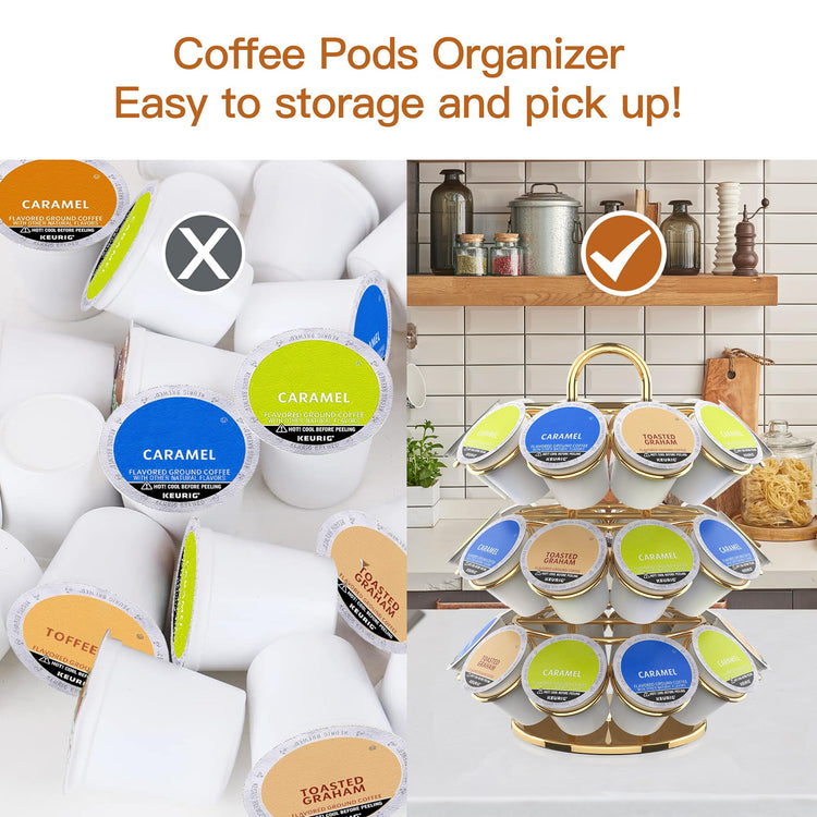 Rotating Coffee Pod Holder for Keurig Pods