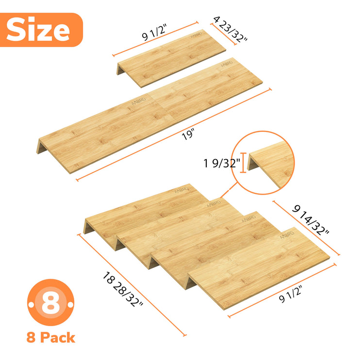 Bamboo Spice Drawer Organizer with Non (8 Count)