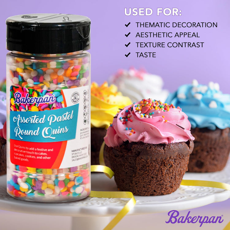 Quins Sprinkles for Cake Decorating (4 Ounce)