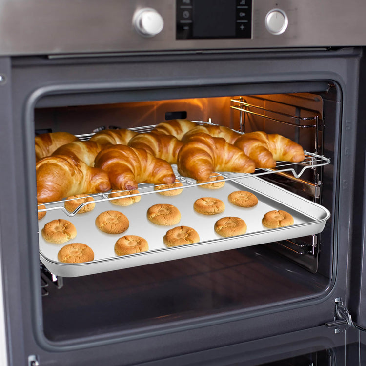 Large Baking Sheet with Wire Cooling Rack