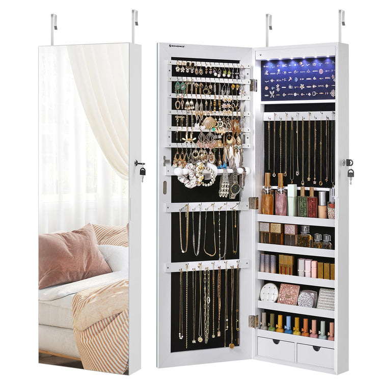 Mirror Jewelry Cabinet Armoire