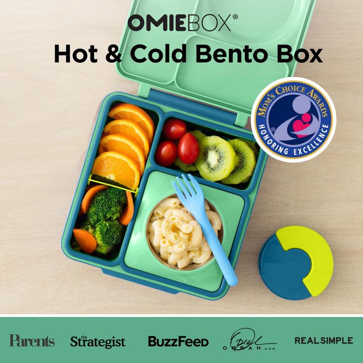 OmieBox Kids Insulated Leakproof Bento Lunch Box with Food Jar