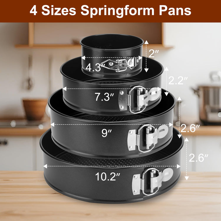 Springform Pan Set of 4 (4 Count)