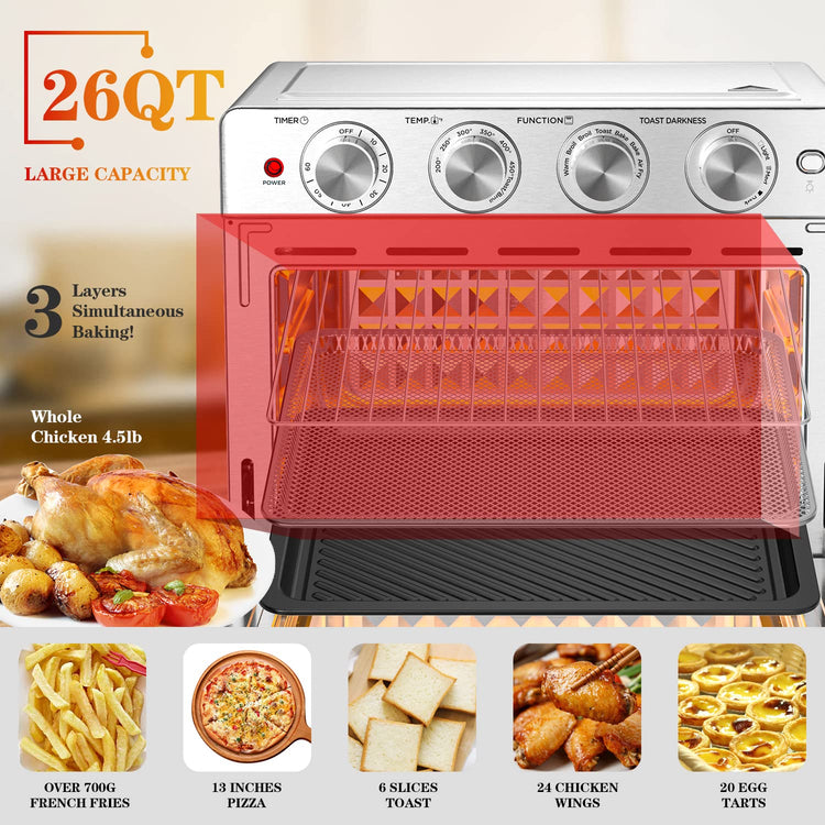 Air Fryer Toaster Oven 26 QT