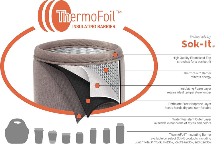Sok It IceCreamSok Insulated Neoprene Cover (Floral Affair, Tapered Ice Cream Pints)