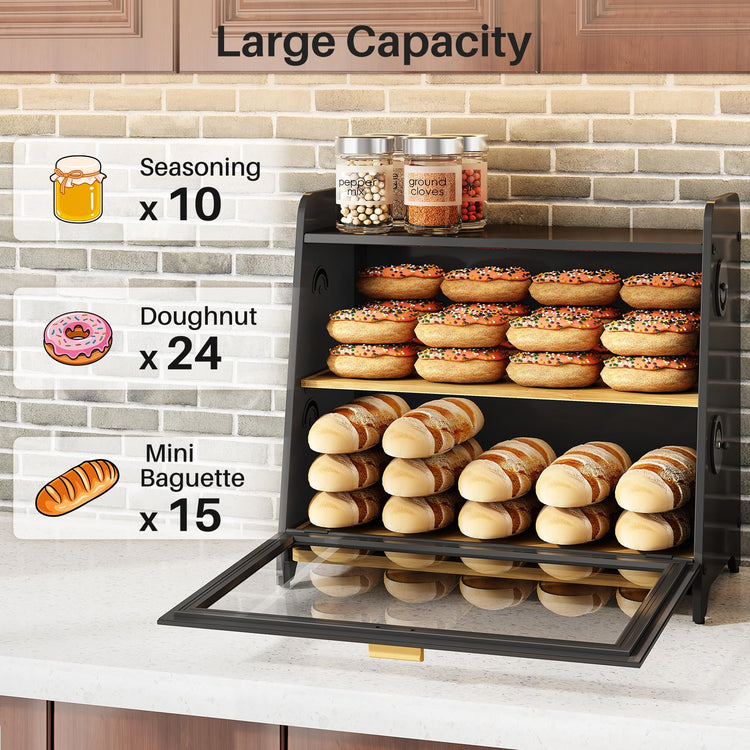 Airtight Bread Box for Kitchen Countertop