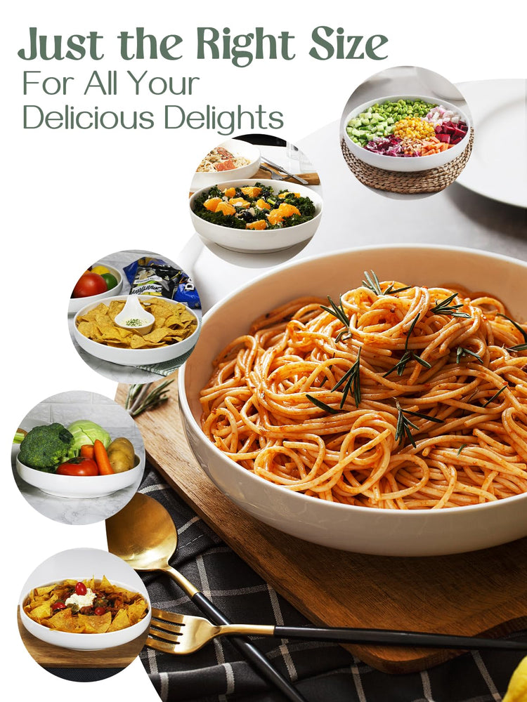 Pasta Bowls 65 oz Large Salad Bowls Set of 2 (2 Count)