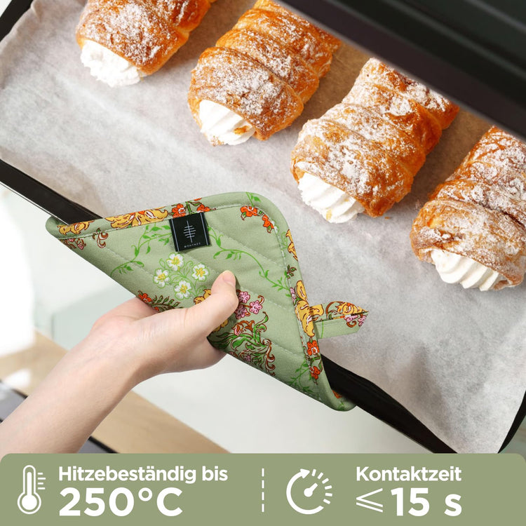 Pot Holders for Kitchen Heat Resistant Hot Pads for Countertops Oven Pot Holders Cotton Potholders for Kitchen Cooking Baking