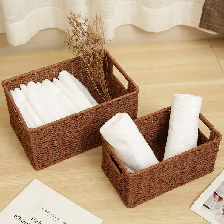 Woven Baskets for Storage (2 Count)