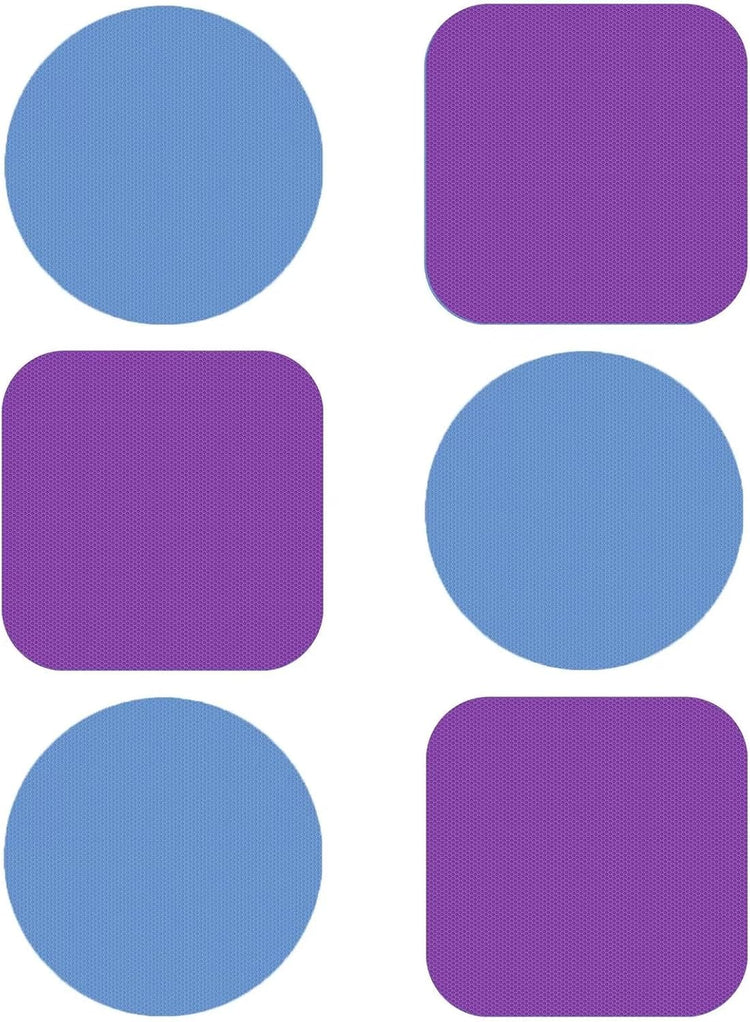 Leezmark 6pcs Jar Opener, Rubber Jar Opener Gripper Pads Kitchen Coasters Multi-function Jar Openers for Seniors with Arthritis Weak Hands(Blue, Purple)