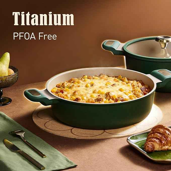 CAROTE Pots and Pans Set Non stick, Cookware Set, 31pcs NonStick Kitchen Set Induction Cookware Non-toxic Cooking Set, Green